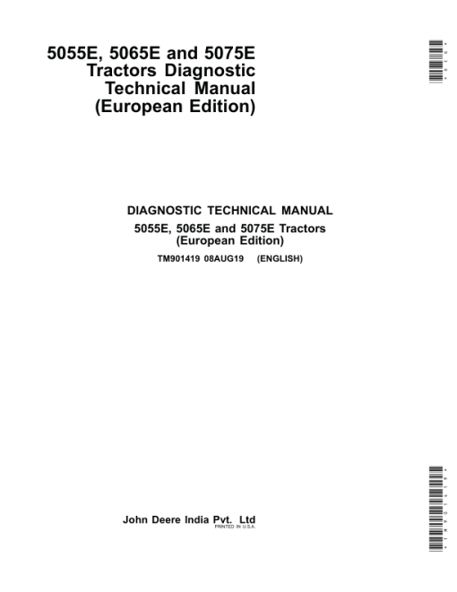 John Deere 5055E, 5065E, 5075E Tractors Repair Manual (Europe - (TM901319 and TM901419) - Image 2