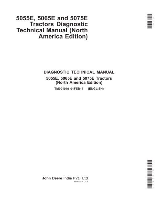 John Deere 5055E, 5065E, 5075E Tractors Repair Manual (North America, Start - MY2013) - Image 2