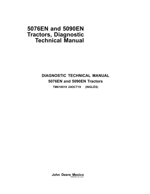 John Deere 5076EN, 5090EN Tractors Service Repair Manual - Image 2