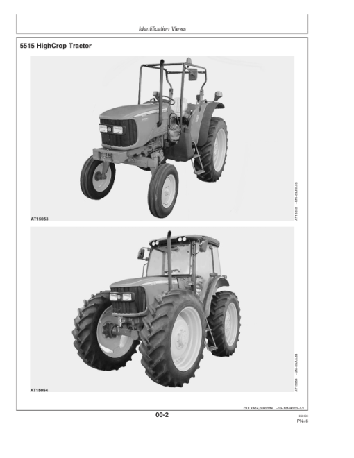 John Deere 5215, 5315, 5415, 5515, 5515 High Crop Tractors Repair Manual (Europe - (TM4856) - Image 3