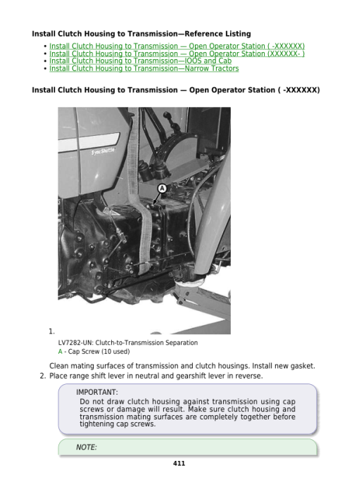 John Deere 5425, 5425 Narrow, 5425 Orchard, 5425 HC, 5625, 5625 HC Tractors Repair Manual - Image 3