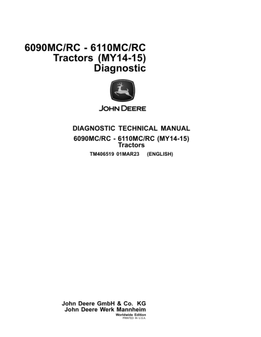 John Deere 6095MC, 6105MC, 6115MC, 6095RC, 6105RC, 6115RC Tractors Repair Manual - Image 7