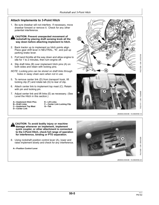 John Deere 6100B, 6110B Tractors Service Repair Manual (TM700819) - Image 3