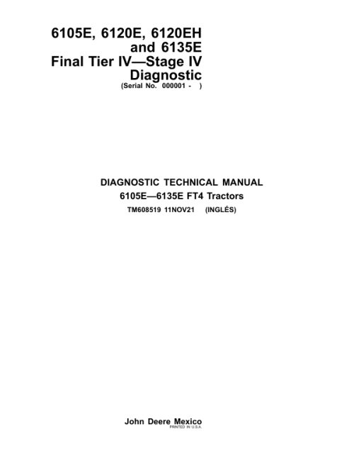 John Deere 6105E, 6120E, 6120EH, 6135E Repair Manual (001001 - Current) - Image 2