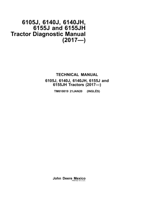 John Deere 6105J, 6105JH, 6140J, 6140JH, 6155J, 6155JH Tractors Repair Manual - Image 5