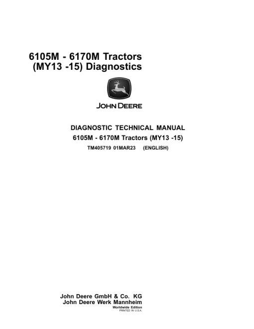 John Deere 6105M, 6115M, 6125M, 6130M, 6140M Tractors Repair Manual - Image 2