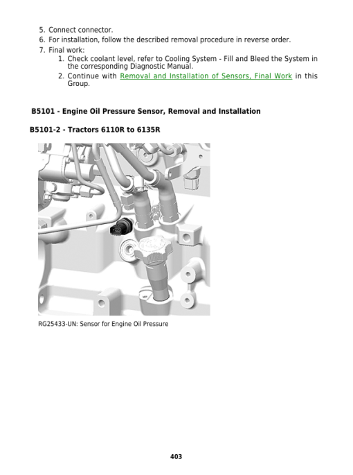 John Deere 6110R, 6120R, 6130R, 6135R Tractors Repair Manual (MY18 - ) - Image 6