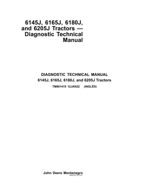 John Deere 6145J, 6165J, 6180J, 6205J Tractors Service Repair Manual (MY2014) - Image 2