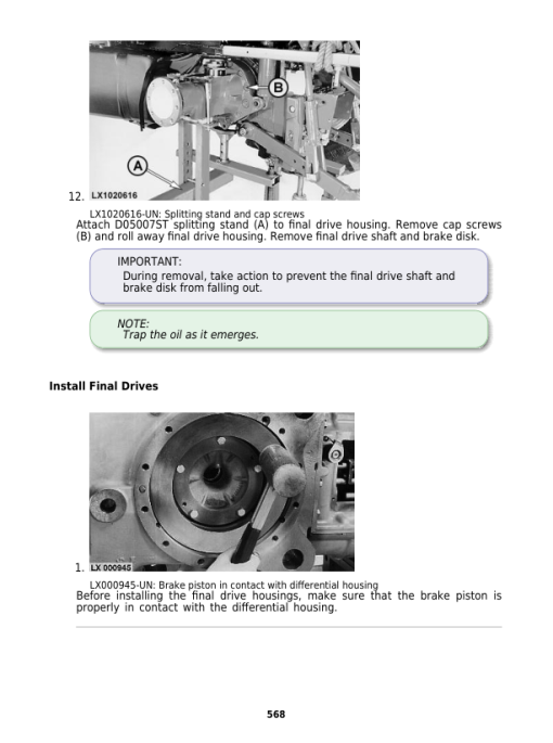 John Deere 6215, 6515 Tractors Repair Manual (Europe & S.N 100001 - 398790 ) - Image 5