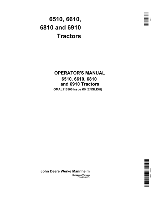 John Deere 6810, 6910, 6910S Tractors Service Repair Manual (TM4566) - Image 2