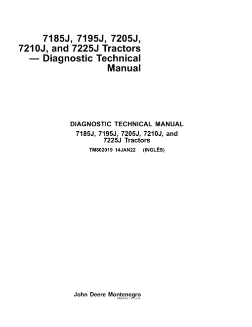 John Deere 7185J, 7195J, 7205J, 7210J, 7225J Tractors Service Repair Manual - Image 2