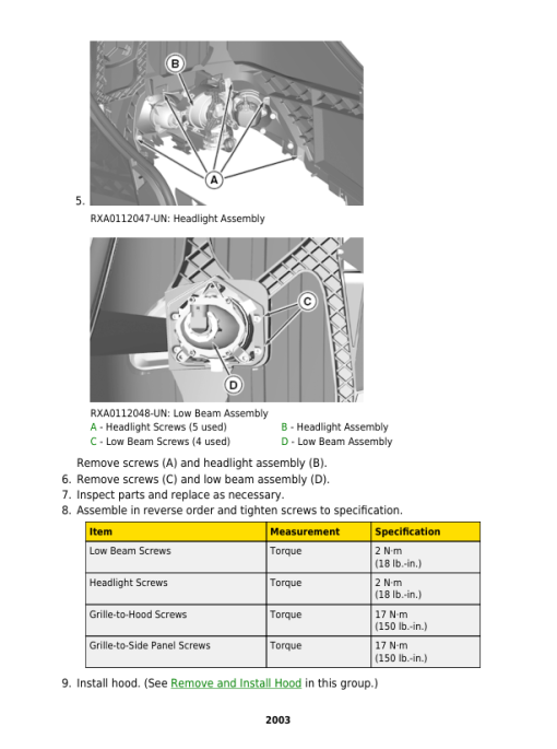 John Deere 7200R, 7215R, 7230R, 7260R, 7280R Tractors Repair Manual (S.N 000101-080000) - Image 4