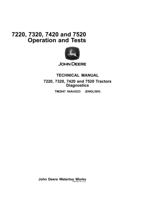 John Deere 7220, 7320, 7420, 7420 (Hi-Crop), 7520 (Two-Wheel Drive) Tractors Repair Manual (SN POXXXXX) - Image 2