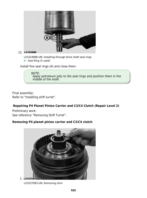 John Deere 7220, 7320, 7420, 7420 (Hi-Crop), 7520 (Two-Wheel Drive) Tractors Repair Manual (SN POXXXXX) - Image 3