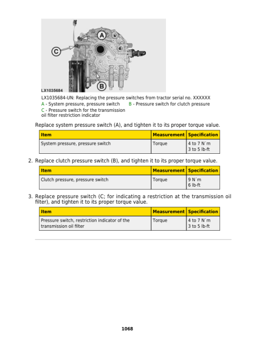 John Deere 7220, 7320, 7420, 7420 (Hi-Crop), 7520 (Two-Wheel Drive) Tractors Repair Manual (SN POXXXXX) - Image 5