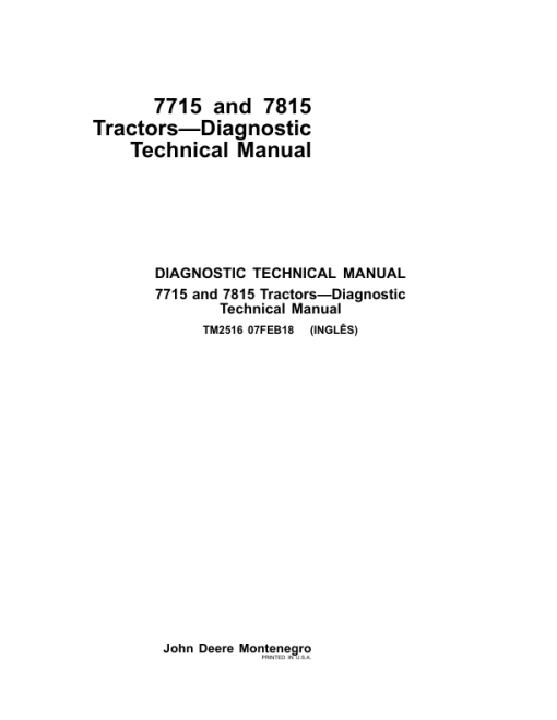 John Deere 7715, 7815 Tractors Service Repair Manual (TM2190 and TM2516) - Image 5