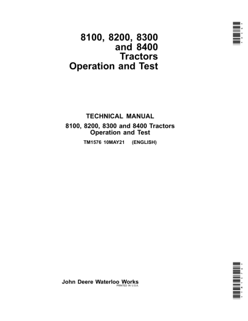 John Deere 8100, 8200, 8300, 8400 Tractors Repair Manual (TM1575 and TM1576) - Image 2