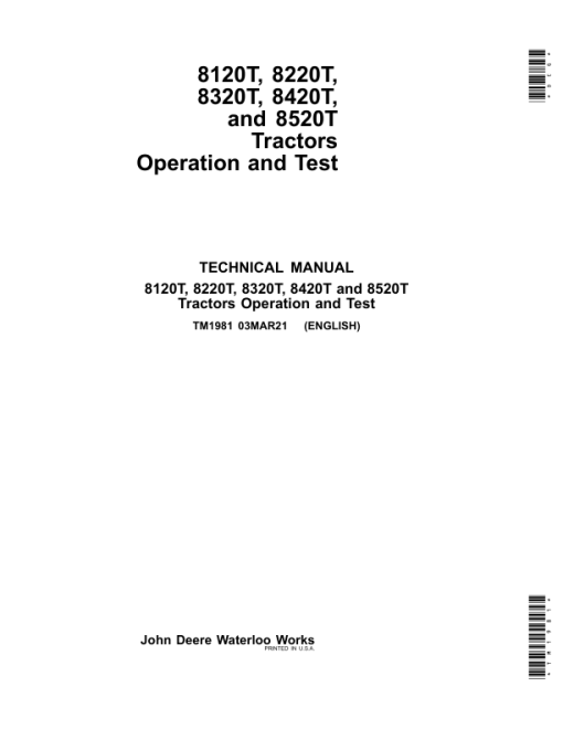 John Deere 8120T, 8220T, 8320T, 8420T, 8520T Tractors Repair Manual - Image 2