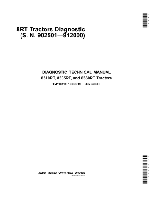 John Deere 8310RT, 8335RT, 8360RT Tractors Repair Manual (SN 902501-912000) - Image 2