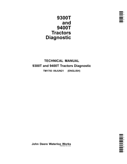 John Deere 9300T, 9400T Tractors Technical Repair Manual - Image 2