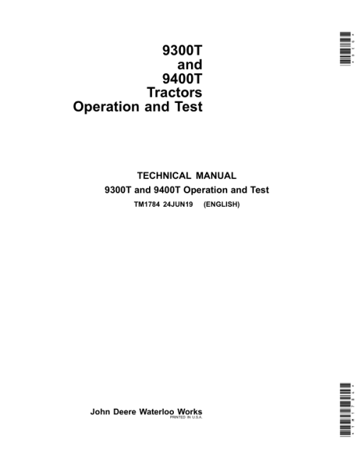 John Deere 9300T, 9400T Tractors Technical Repair Manual - Image 3