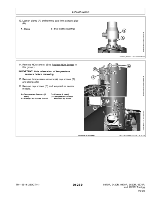 John Deere 9370R, 9420R, 9470R, 9520R, 9570R, 9620R Tractors Repair Manual (SN 015000 - 055999) - Image 3