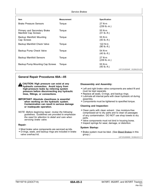 John Deere 9470RT, 9520RT, 9570RT Tractors Repair Manual (906000-916999) - Image 5