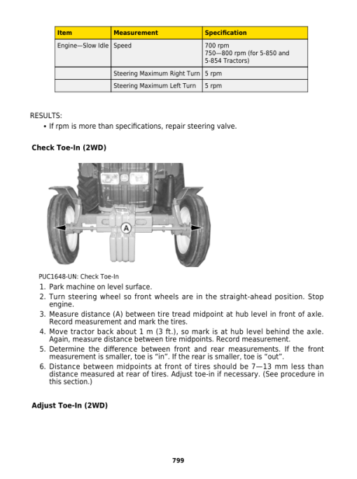 John Deere JD5-750, JD5-754, JD5-800, JD5-804, JD5-850, JD5-854, JD5-900, JD5-950 Tractors Repair Manual - Image 4