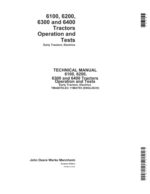 John Deere SE 6200, SE 6300, SE 6400 Tractors Service Repair Manual (TM4487 and TM4493) - Image 6