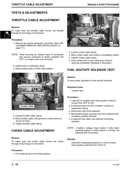 John Deere 1842GV, 1842HV Sabre Yard Tractors Repair Technical Manual (TM1740) - Image 4