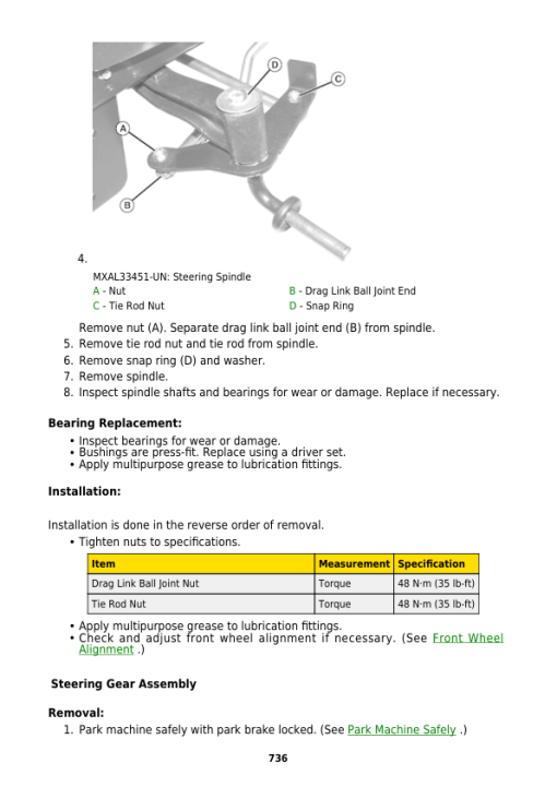 John Deere X300R, X305R Select Series Lawn Tractors Repair Manual (TM1696) - Image 3