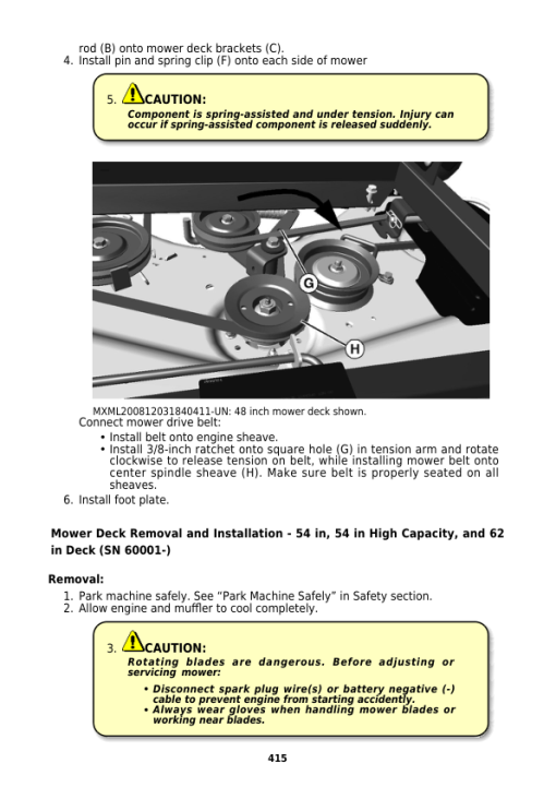 John Deere Z445, Z465 EZtrak Mower Repair Manual (TM1499) (SN before -100000) - Image 5