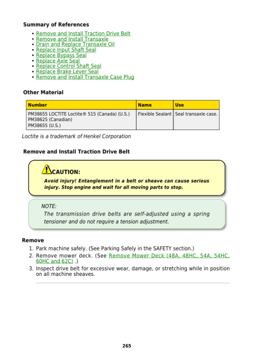 John Deere Z525E, Z535M, Z540M, Z535R, Z540R ZTrak Mower Repair Manual (TM140419) - Image 3