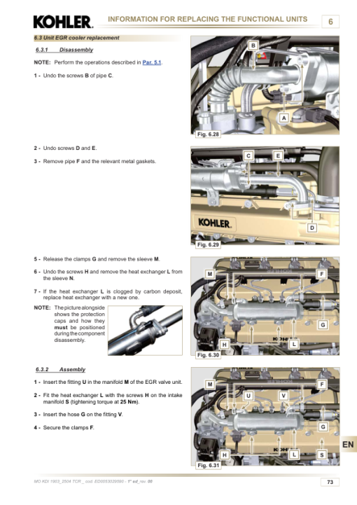 Kohler Diesel KDI 1903 TCR and KDI 2504 TCR Engine Service Repair Manual - Image 4