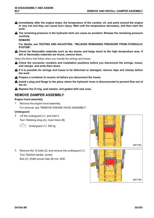 Komatsu D475A-8R Bulldozer Service Repair Manual - Image 5