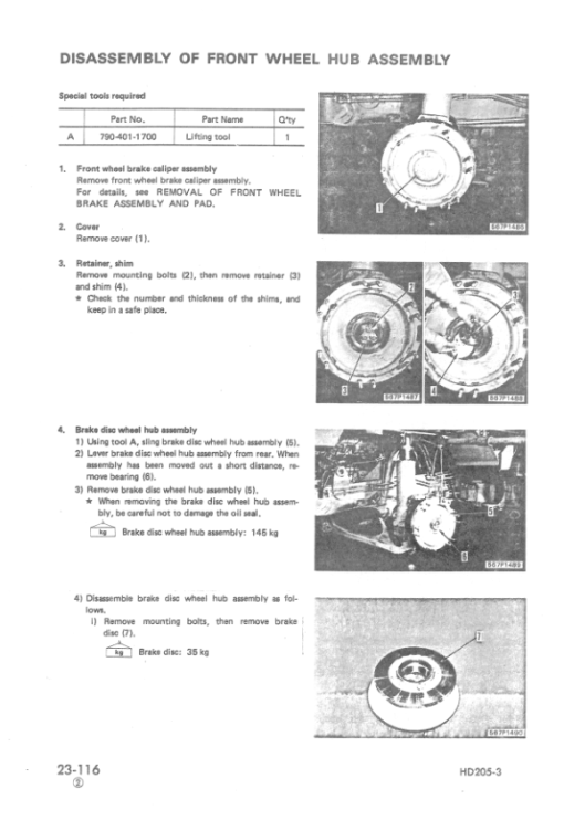 Komatsu HD205-3 Dump Truck Service Repair Manual - Image 4