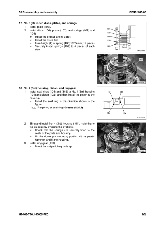 Komatsu HD465-7E0, HD605-7E0 Dump Truck Service Repair Manual - Image 5