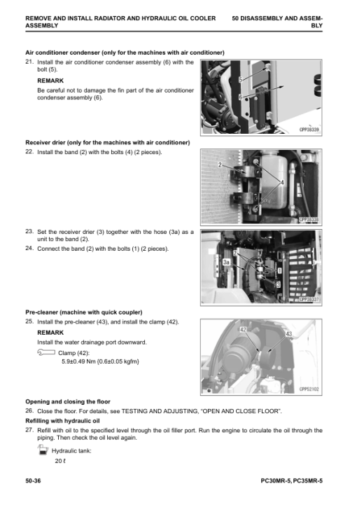 Komatsu PC30MR-5, PC35MR-5 Excavator Service Repair Manual - Image 5