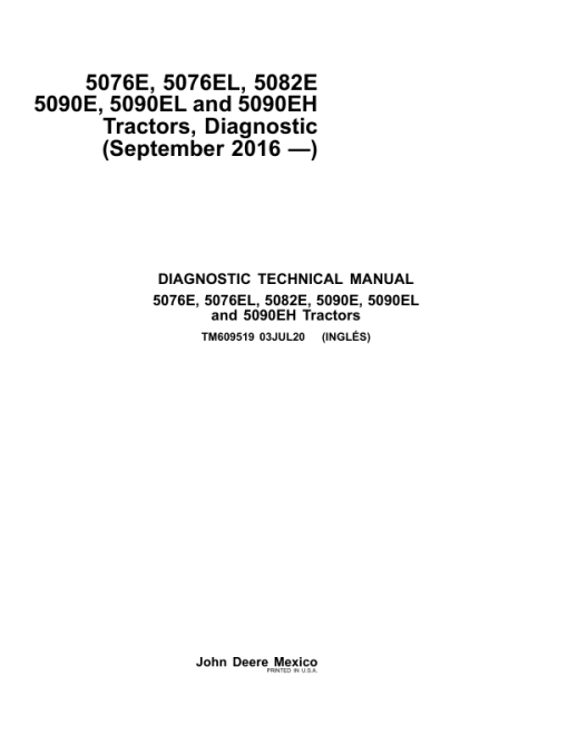 John Deere 5076E 5076EL 5082E 5090E 5090EL, 5090EH Tractors Repair Manual - Image 2