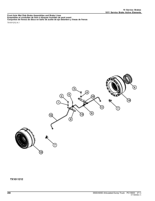 John Deere 350D, 400D Articulated Dump Trucks (SN DAVENPORT 608490 - & NON DAVENPORT 201812-) Parts Catalog Manual - PC10003 - Image 3