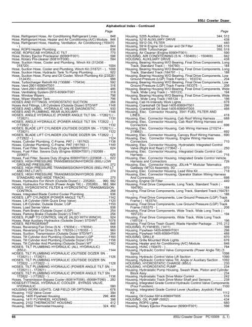 John Deere 850J Crawler Dozers (SN 130886-) Parts Catalog Manual - PC10009 - Image 4