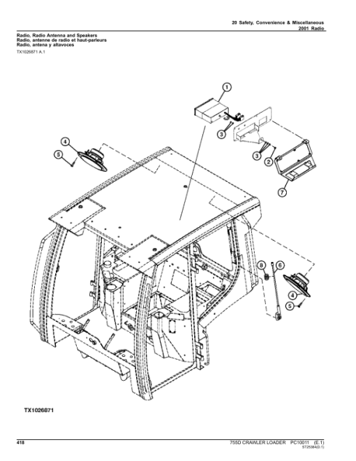 John Deere 755D Crawlers Parts Catalog Manual - PC10011 - Image 4