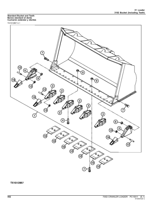 John Deere 755D Crawlers Parts Catalog Manual - PC10011 - Image 3