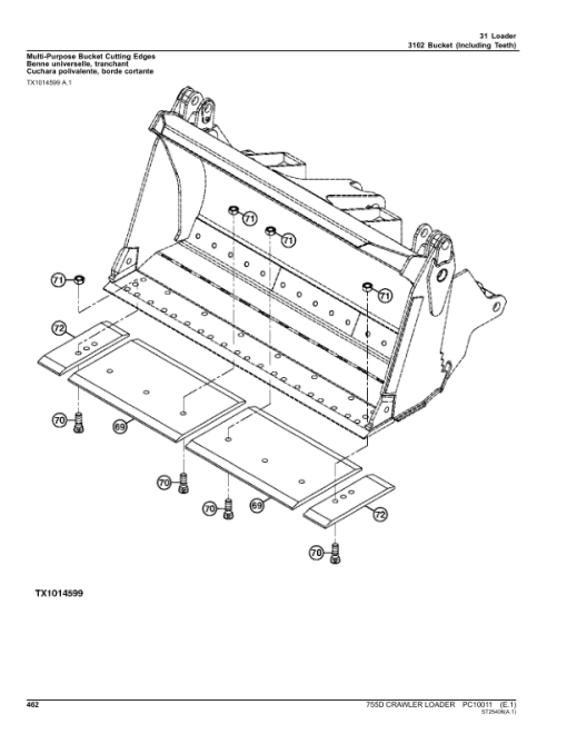 John Deere 755D Crawlers Parts Catalog Manual - PC10011 - Image 2