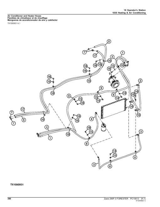 John Deere Hitachi ZAXIS 290F-3 Foresters Parts Catalog Manual - PC10013 - Image 3