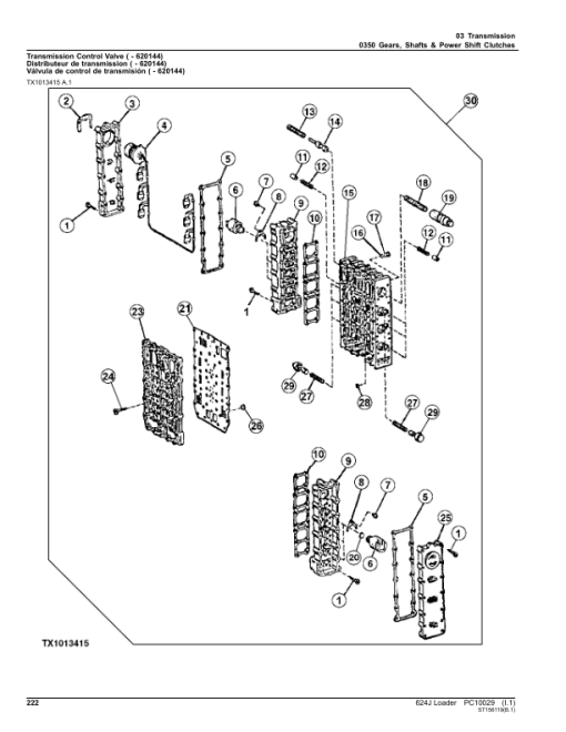 John Deere 624J Loaders (SN 611797-) Parts Catalog Manual - PC10029 - Image 4