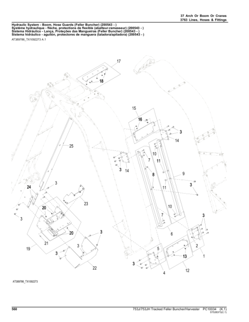 John Deere 753J, 753JH Tracked Feller Bunchers (SN C220452-) Parts Catalog Manual - PC10034 - Image 3