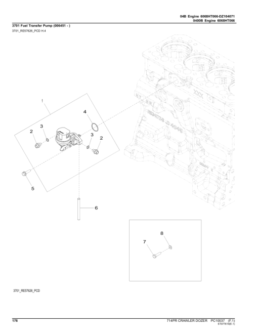 John Deere PR714 Crawlers (ENGINE 6068HT066) Parts Catalog Manual - PC10037 - Image 4