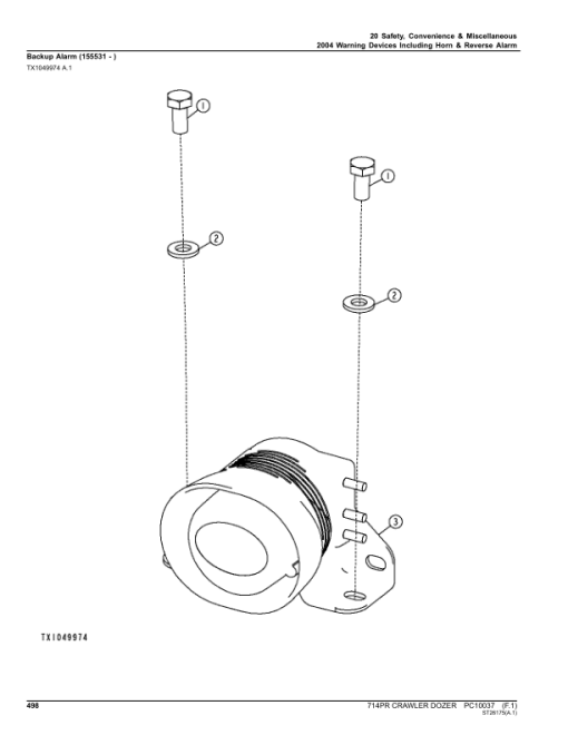 John Deere PR714 Crawlers (ENGINE 6068HT066) Parts Catalog Manual - PC10037 - Image 2