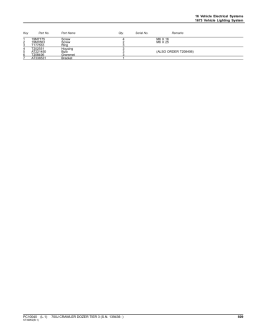 John Deere 700J Tier 3 Crawler Dozers (SN 139436- ) Parts Catalog Manual - PC10040 - Image 2